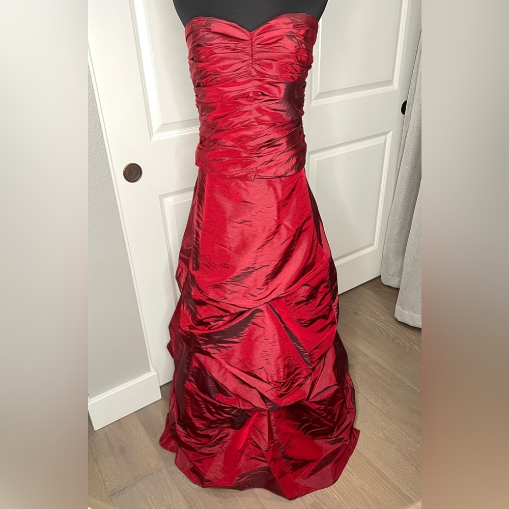 Two-Pc. Strapless Taffeta Gown Size 14